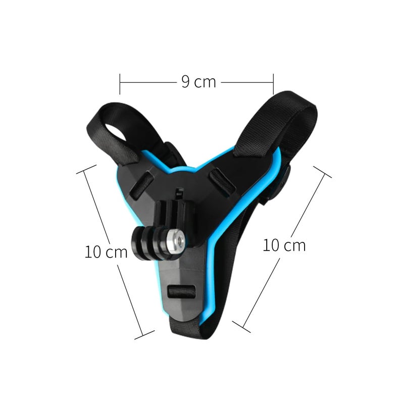 Lupholue Motorcycle Helmet Chin Strap Mount Compatible with GoPro Hero 12, 11, 10, 9, 8, 7, (2018), 6, Hero Black, Insta 360, Session, Xiaomi Yi, SJCAM (Blue) - Image 5